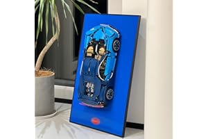 iLuane Display Wallboard for Lego Technic Bugatti Chiron 42083 Race Car Building Kit, Adult Collectibles Wall Mount, Home or Office Décor (No Car Included)