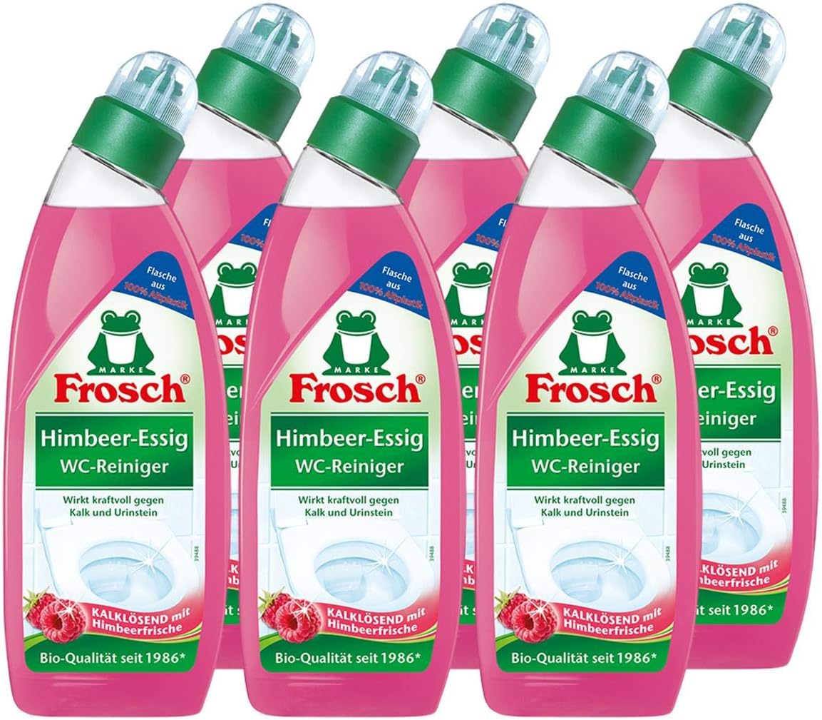Frosch Himbeer-Essig WC-Reiniger 750 ml - Gegen Kalk und Urinstein (6er Pack)