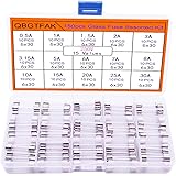 QBGTFAK 15 Values150pcs Quick Blow Glass Tube Fuse
