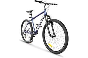 BETTERLAND Beterland 26 Inch Mountain Bike, 1/7 Speed Comfort Bike wth Dual V Rakes, Bikes for Adults with Front Suspension and High Carbon Steel Frame, Bicycle with Adjustable Ergonomic Seat