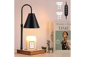 Candle Warmer Lamp, Electric Candle Wax Warmer Lamp with Timer & Dimmable Height Adjustable Wax Melt Warmer for Scented Candl