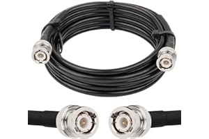 XRDS-RF 10FT BNC Male to BNC Male Coax Cable, BNC Male 50 Ohm RG58 Coaxial Cable