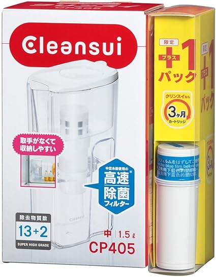 Amazon 三菱ケミカル クリンスイ 浄水器 ポット型 お買得セット Cp405 Wt カートリッジ 1個 増量 Cp405w Wt 持ちやすい ドアポケットに収納可 浄水ポット オンライン通販