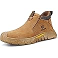 GLANOUDUN Welding Work Boots for Men Slip on Steel Toe Shoes for Men Indestructible Steel Toe Boots Welder Men's Working Shoes Fireproof Safety Footwear for Construction Men's Work & Safety Footwear