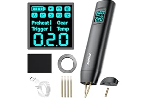 AWithZ 18650 Battery Spot Welder with 1.5" Digital Display 90 Adjustable Power Levels, Auto/Manual Dual Pulse Modes Professional DIY Tool for Lithium Batteries, Making Battery Packs, Solar Projects