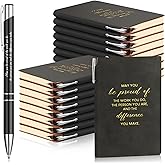 Colarr 40 Pcs Christmas Employee Appreciation Gifts Bulk Inspirational Notebook A6 PU Leather Journal Motivational Pen Thank You Gift for Staff Team Coworker Teacher(Black,May You)