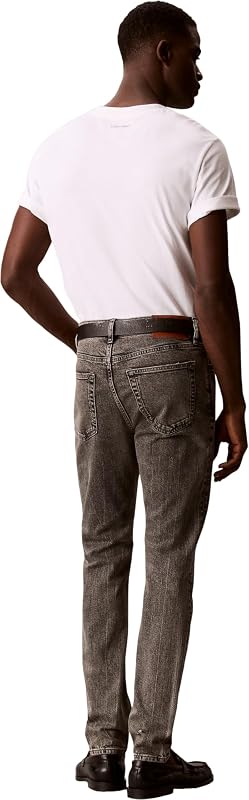 Uomo Jeans Slim Oyster Grey Gamba Affusolata, Grigio (Oyster Grey), 30W/34L