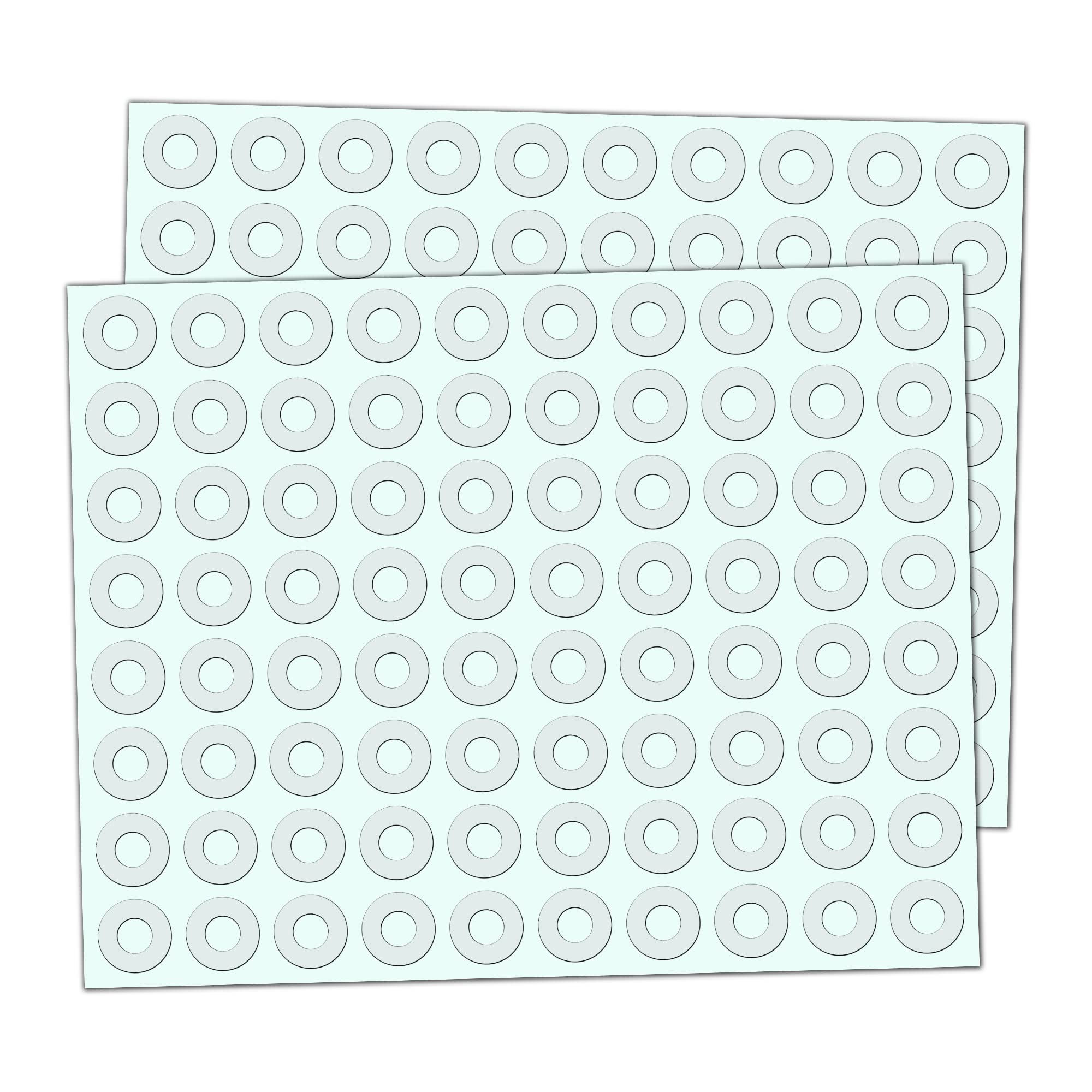 2000 Pack, Transparent Hole Punch Reinforcement Ring Labels Stickers - 13 mm