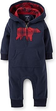 carter's bear fleece jumpsuit