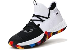 ASHION Men Basketball Shoes Arch Support Mens Sneakers Anti Slip Breathable Comfortable High Top Sports Running Walking Tennis Shoes