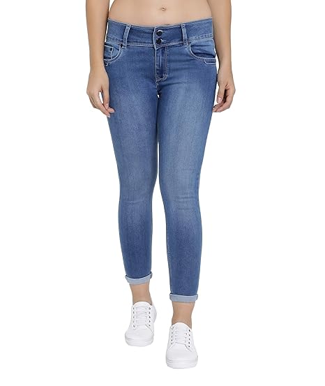 light blue shaded jeans