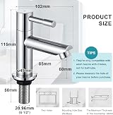 Wasserrhythm Twin Basin Taps Chrome Lead-Free 304 Stainless Steel 1/4 Turn view 6