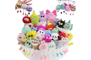 Cioxcr 28 Pack Cute Plush Keychains Valentine’s Day Classroom Gift Exchange|Valentines Day Gifts for They School|Valentines G