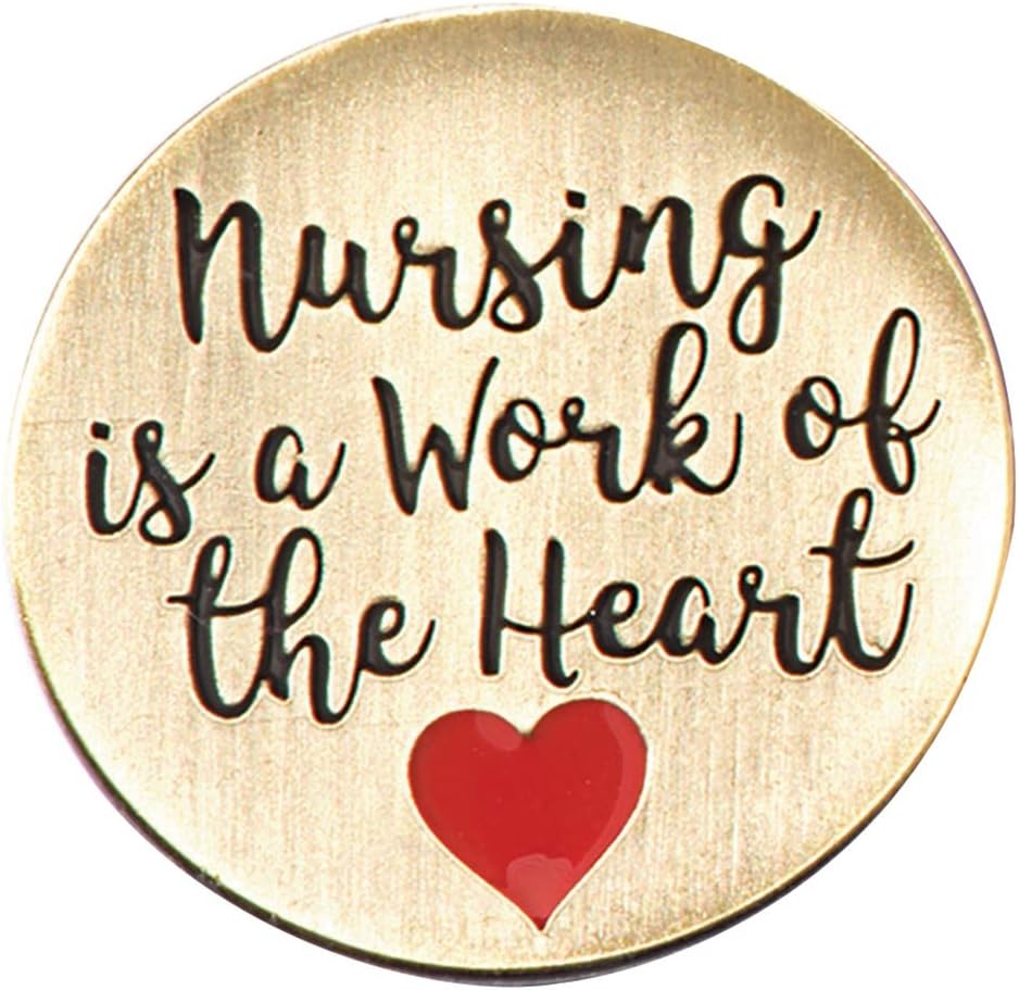 TCDesignerProducts Nursing is a Work of The Heart Appreciation Award Pin