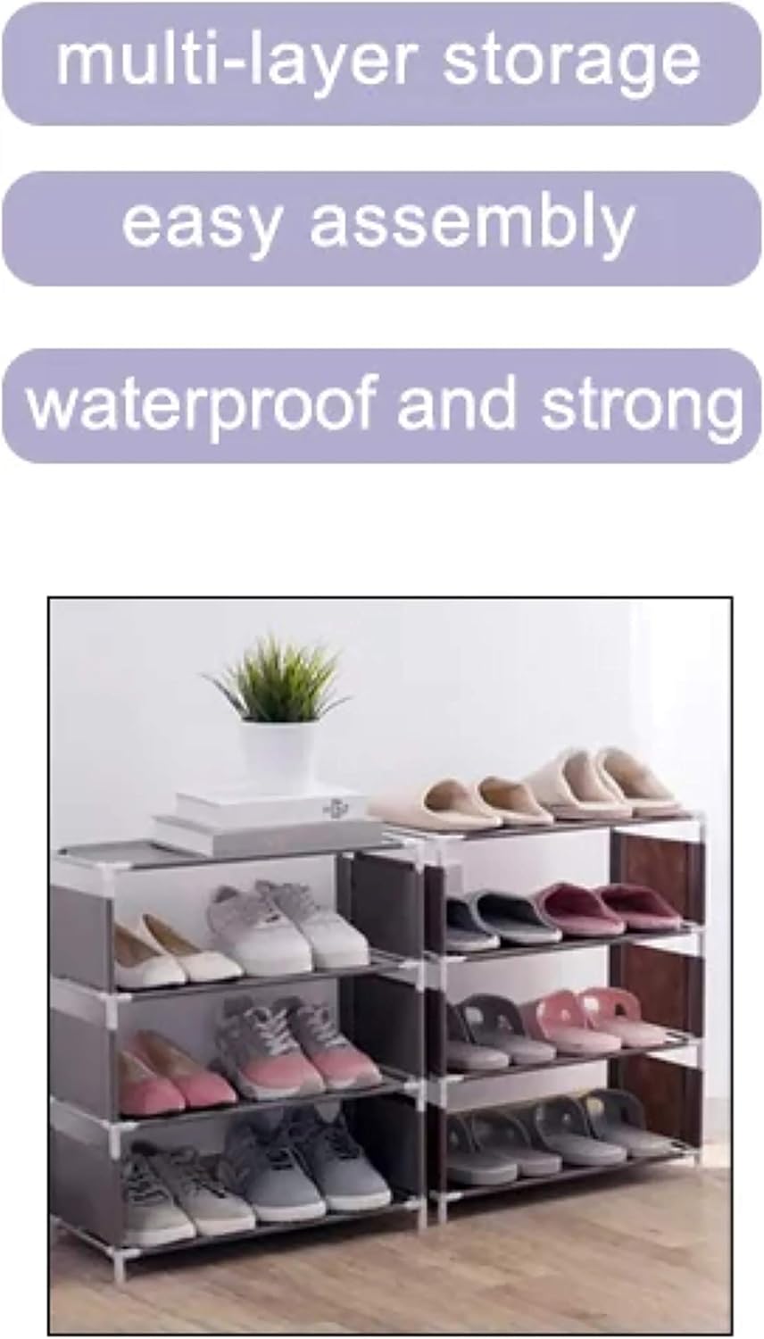 free standing shoe rack on Free Standing Shoe Racks Blue Double A Iron Shoe Rack Storage Organizer 4 Tier Stackable Free Standing Shoe Shelf Storage Organization