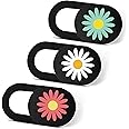 IMNEXT2U Laptop Camera Cover Slide Cute Ultra Thin Webcam Cover Phone Camera Blocker to Protect Privacy for Computer, iPhone, Desktop, Tablet, Chromebook, PC - Daisy