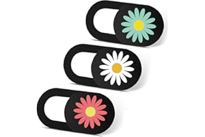 IMNEXT2U Laptop Camera Cover Slide Cute Ultra Thin Webcam Cover Phone Camera Blocker to Protect Privacy for Computer, iPhone, Desktop, Tablet, Chromebook, PC - Daisy