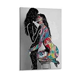Lesbian Couple Wall Art Sexy Canvas Art Posters for