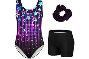 ACOCOPY Girls Gymnastics Leotards Sparkly Dance Unitards for Girls 4-11 Years