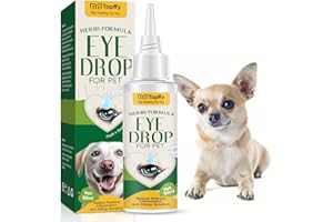 AMOCHY Dog Eye Drops, Eye Drops for Dogs & Cats, Gentle Dog Eye Infection Treatment Prevent Pink Eye and Dry Eyes, Dog Eye Wash Relief Allergies Symptoms and Help Tear Stain Remover