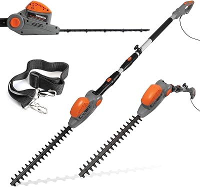 Terratek Corded Extendable Pole Hedge Trimmer 550W 2.5m Telescopic