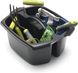 Addis Utility Cleaning Caddy Twin Compartment with Handle Black 32 x 38.5 x 20 view 3