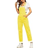 Odefou Bib Overalls for Women Fashion Jean Jumpsuit Adjustable Strap Coveralls