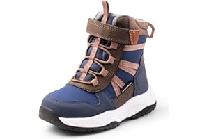 PUBOOM Kids Waterproof Hiking Boots Boys Girls Slip-Resistant Outdoor Trekking Shoes Sneakers