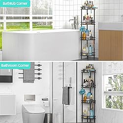 Menintog Standing Shower Caddy-4 Tier Stand with
