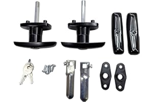 Gordon Glass Co. Bauer Products T-323T Matching T-Handles Lock Set | Keyed with Key J327 | Primarily Used by Leer and Century Fiberglass Truck Caps.