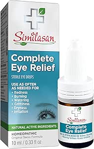 Similasan Complete Eye Relief Eye Drops 0.33 Ounce Bottle, for Temporary Relief from Red Eyes, Dry Eyes, Burning Eyes, Watery Eyes