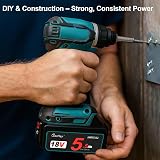 Waitley 18V 5.0Ah Battery Li-ion Compatible with Makita 18V Tools view 2