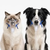Vofeat Large Pet Oxygen Mask for Cats and Dogs, 1 Pack, Clear Veterinary Pet Mask with Standard Connector, Compatible with Oxygen Concentrators