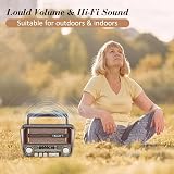 Gelielim Retro Radio AM FM Shortwave Bluetooth Speaker 5W Portable view 6