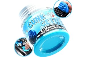 PeerBasics Gunk Getter, Cleaning Gel for Those Hard to Reach Places, Automotive Cup Holder Electronic Keyboard Office, Slime Gel Cleaner Dust Crumb Removal (Jar, Blue, 3.5oz)