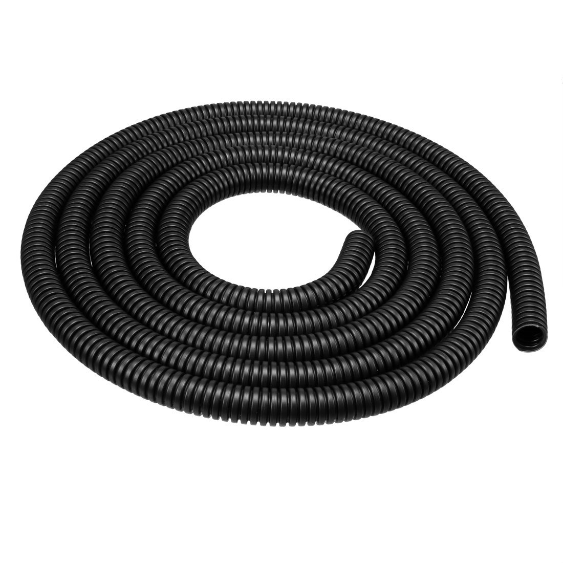 Sourcingmap 2.5 M 8.5 x 11.5 mm PP Flexible Corrugated Conduit Tube for Garden,Office Black
