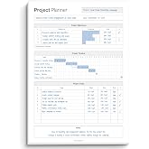 Project Planner Notepad - Project Management Organizer Desk Pad - Manage Project Tasks and Meeting Deadlines Effectively - 50 Sheets of Premium 120gsm Paper | Management | A4 Mono
