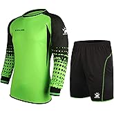 KELME Soccer Goalie Jersey Padded Uniform Kit - Goalkeeper Jersey, Shorts, Socks - Mens Football Padded Shirt Kids/Adult size