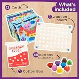 Nene Toys Wooden Color Matching Button Board 48 Buttons 8 Colors Montessori view 6