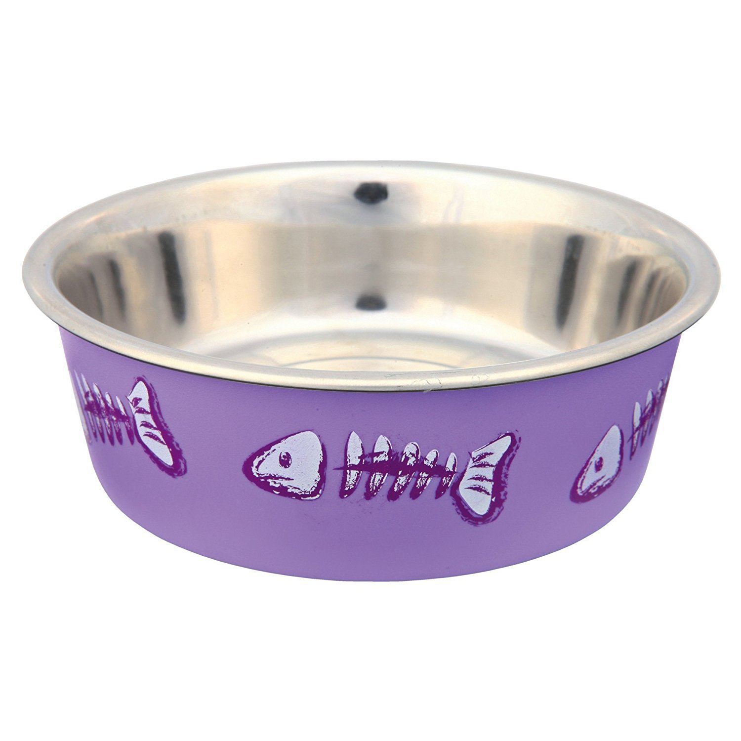 Trixie Stainless Steel Cat Bowl with Plastic Coating, 0.3 Litre