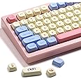 PBT keycaps,MOA Profile Cute Keycaps Pink Kawaii Anime Round Keycaps Set for Cherry Gateron MX Switches Mechanical Keyboards,Rainbow Candy