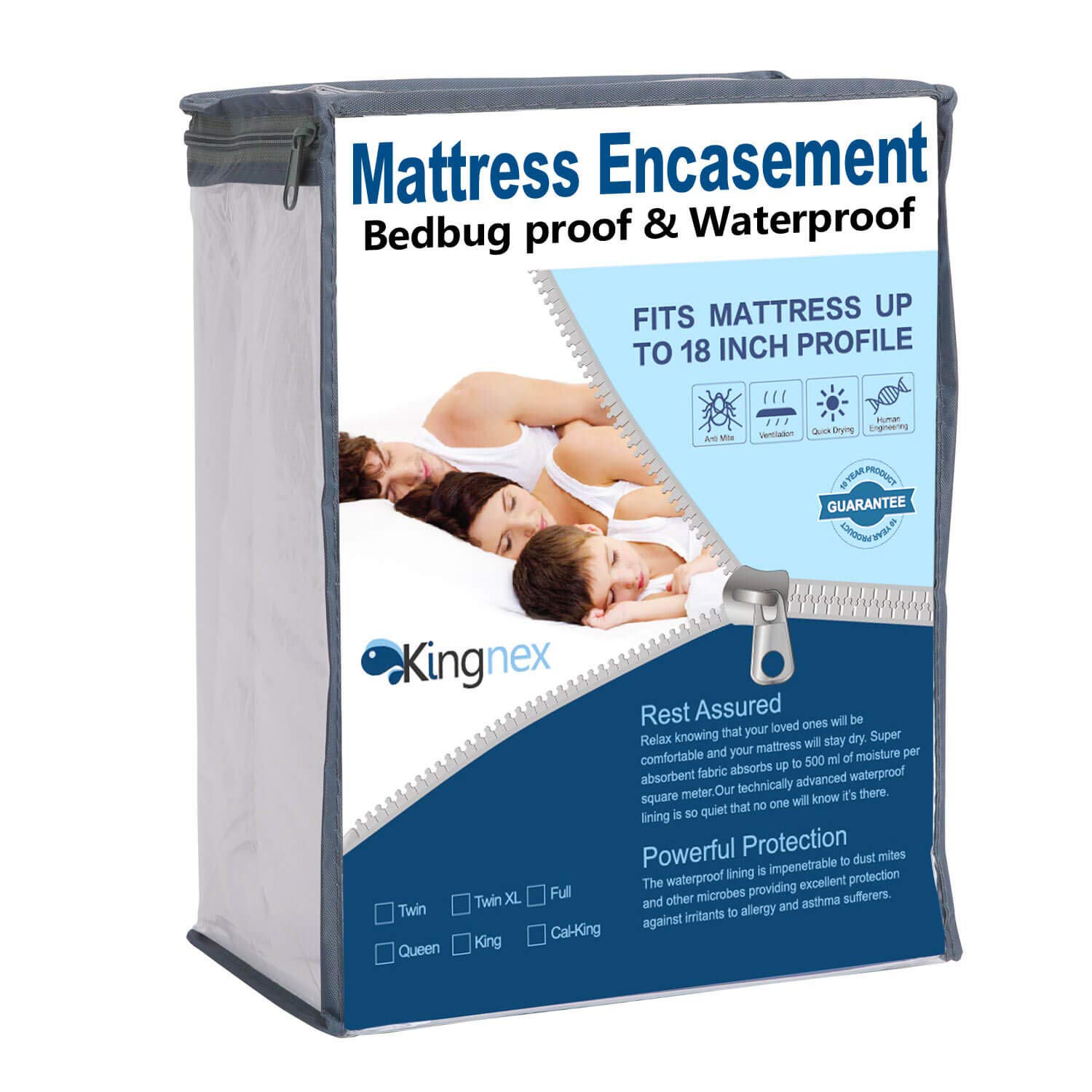 amazon-kingnex-zippered-mattress-protector-waterproof-mattress