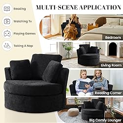 Chair and A Half with Ottoman, 360° Swivel Chair