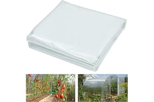 Perbyste 16FT x 25FT Greenhouse Plastic Sheeting Film, Greenhouse Polyethylene Film Cover, 6 Mil Heavy Duty Plastic Sheeting, UV Resistant for Farms, Gardens