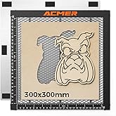 ACMER Honeycomb Laser Bed 300 * 300mm, Laser Engraver Honeycomb Working Table with Aluminum Backing Plate, Cutting Table for Diode CO₂ Fiber Laser Engravers, Desktop Protection