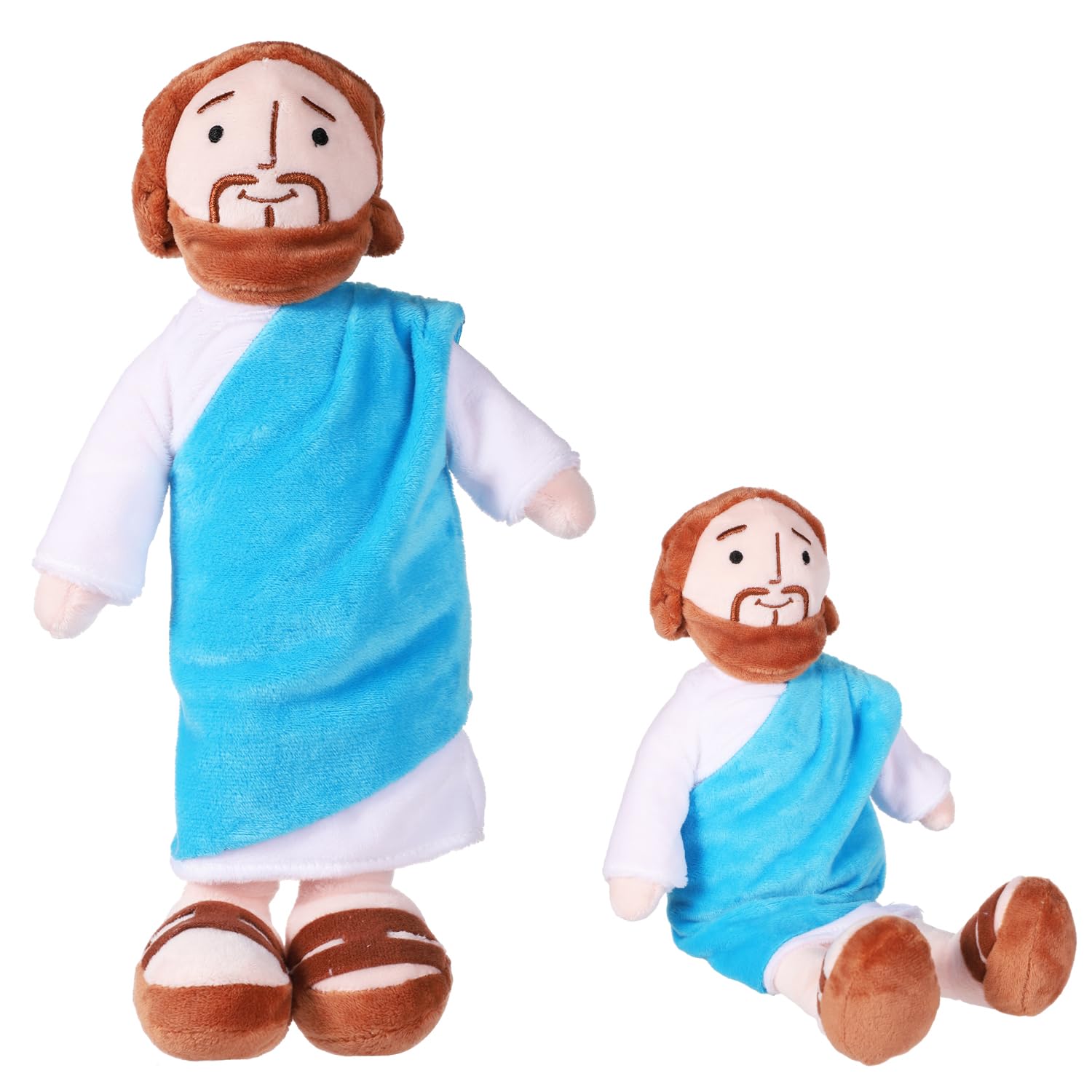 Jesus Plush Doll, 12.6 Inch Smiling Jesus Toy, Classic Savior Stuffed Plush Doll, Religious Christian Doll Gift for Home, Party Supplies, Christmas, Can Stand or Sit