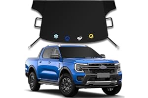 Eamefia Windshield Cover for Ice and Snow,New Upgraded Heavy Duty 600D Windshield Snow Cover,Extra Large Size (75"x45"),Windproof Winter Frost and Deicing Awning Suitable Fzor Cars, Trucks, SUVs
