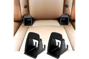 JHYSHAN ISOFIX Interface Belt Latch Guide,2 Pcs Car Seat ISOFIX Interface Buckle Fixed Guide Groove Seat Belt Bracket Connector,2Pcs Black