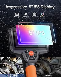 DEPSTECH Triple Lens Borescope, 5" IPS Screen