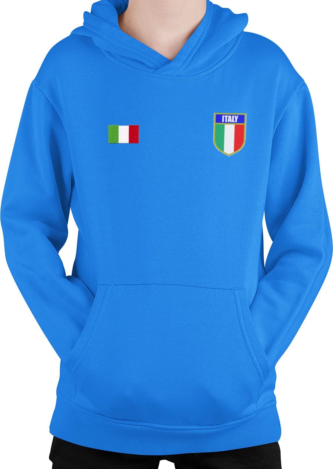 Super Lemon Italy Italian Hoodie Childrens Childs Rugby Exclusive Retro Vintage Boys Girls Unisex Blue, Great for Any Italy Italian Rugby Fans for 6 Nations and World Cup (X-Small)